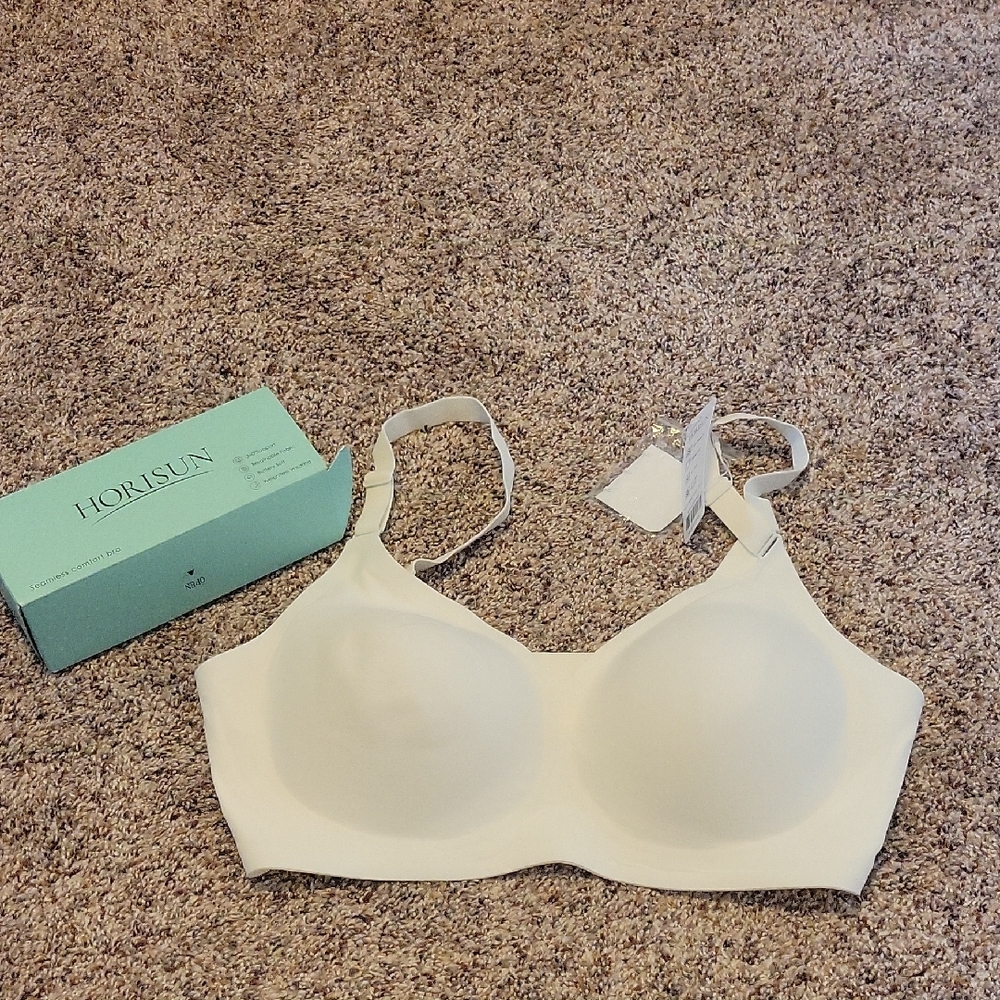 Horisun White Seamless Comfort Bra